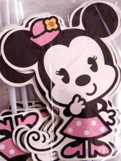 NEW* MINNIE CUTIE party FAVOR 12 TOPPERS  