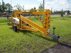 Nifty TM40 46 Towable Boom Lift,21 of Outreach,Battery Powered for 