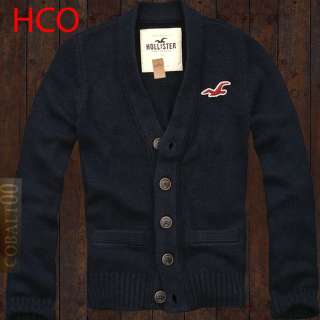 NWT HOLLISTER MENS NAVY NORTHSIDE CARDIGAN SWEATER SIZE: M, L  