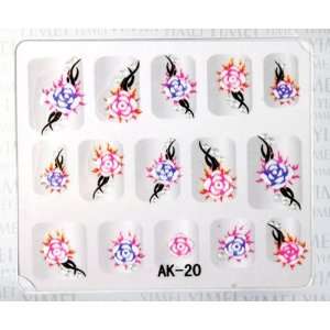   YiMei Fashion nail decals stereoscopic 3D nail stickers roses Beauty