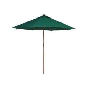  9 Hunter Green Tropi Shade Dark Wood Market Umbrella Glen 