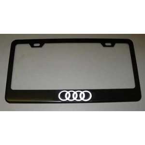  Audi 4 Ring Logo Black License Plate Frame: Everything 