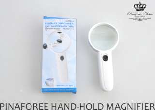 2LED Light Hand Hold Magnifier Multiple 3X 4X 75mm 65mm  