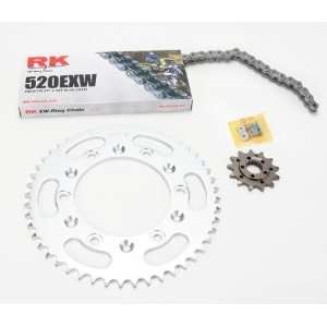    RK Chain and Sprocket Kit w/ 520MXZ Chain 4042 058S: Automotive
