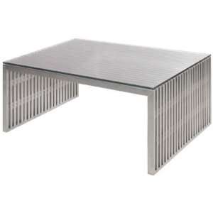  Amici Coffee Table with Glass Top: Home & Kitchen
