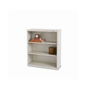 Tennsco Metal Bookcase, 3 Shelves, 34 1/2w x 13 1/2d x 40h, Light Gray