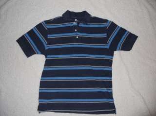 Gap Blue Striped Short Sleeve Polo Shirt Mens Sz S  