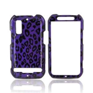  Purple Black Leopard Hard Plastic Case For Motorola Photon 