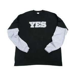  YES Network Layered Long Sleeve T shirt   Black/Grey 