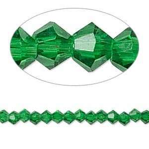  #4585 4mm Celestial Cut Crystal 16 facet Diamond, emerald 