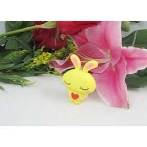   Cute Rabbit with Pink Heart style USB flash drive(Yellow): Electronics