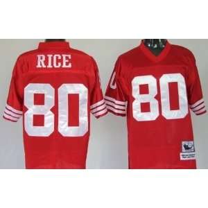 Jerry Rice #80 San Francisco 49ers Replica Throwback NFL Jersey Red 