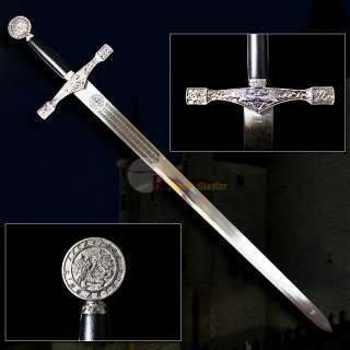   Excalibur Medieval Crusader Knight Sword With Sheath Brand New  
