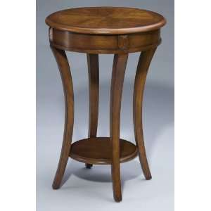  Art As Antiques Fruitwood Finish Round Accent Table 