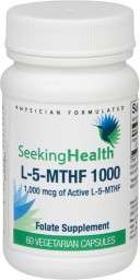 MTHF 1000 (L MethylFolate) 60 Caps by Seeking Health   provides 