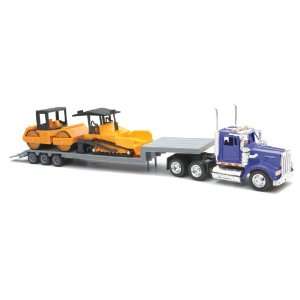    Kenworth W900 Construction Truck w/ Road Roller: Toys & Games