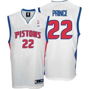  Tayshaun Prince White Reebok NBA Replica Detroit Pistons 