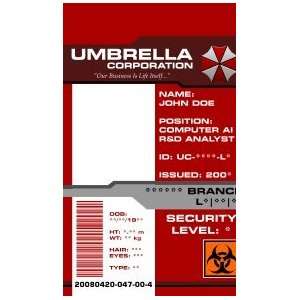  Umbrella Corporation ID Card Access Pass