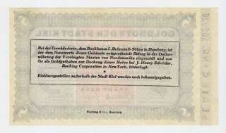 GERMANY INFLATION 1923, STABLE VALUE MONEY 5.00 GOLDMARK  