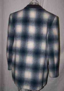 COLEBROOK Buffalo Plaid Blazer * Sz L * Leather Collar  