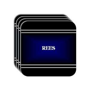   REES Set of 4 Mini Mousepad Coasters (black design): Everything Else