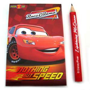 Disney Cars Lightning McQueen stationary set with pouch and lanyard.