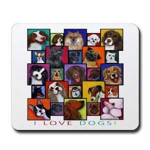  I Love Dogs Humor Mousepad by CafePress: Sports & Outdoors