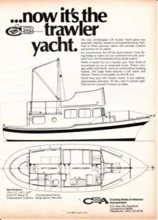 Cruising Boats of America Trawler Yacht 1972 Ad  