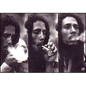  Bob Marley   Triple Smoke Fabric Poster Flag: Home 