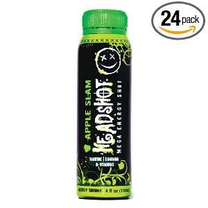 Headshot Apple Slam Energy Shot, 4 Ounce Bottles (Pack of 24)  