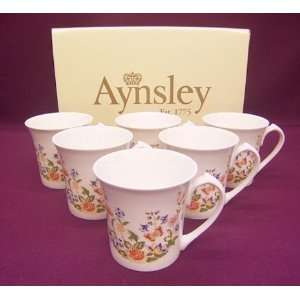  Aynsley Cottage Garden Box of 6 York Mugs: Kitchen 