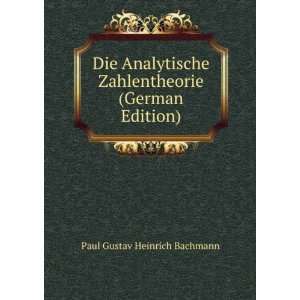   German Edition) (9785874683320) Paul Gustav Heinrich Bachmann Books