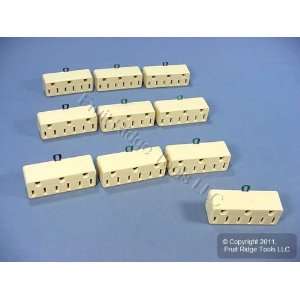 Leviton 698 I Triple Tap Grounding Clip Plug In Outlet Adapter   Ivory
