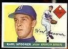 1955 TOPPS KARL SPOONER DODGERS #90 NM CONDITION