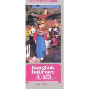  BANGKOK INFORMER FOLDED TRAVEL MAP WITH BROCHURE 1991 
