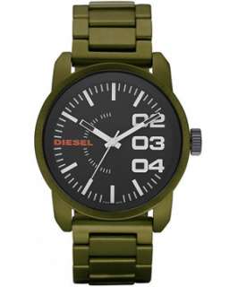 DIESEL DZ1469 Fast Ship BLACK dial Watch Green plastic 45mm MENS 