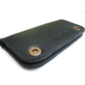  Apple iPhone 4/4S Handmade Leather Case & Wallet /Black 