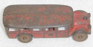 Vintage Arcade Cast Iron Red Bus 1558 Toy Car  