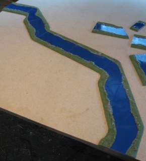 Terrain for Wargames 17 pc. River Set with Curves Incredibly 