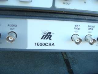 IFR FM/AM 1600S SERVICE MONITOR AND 1600CSA COMMUNICATION TEST SET 