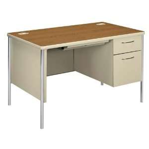   Pedestal Desk,48x30x29 1/2,Maple/Charcoal,Platinum: Office Products