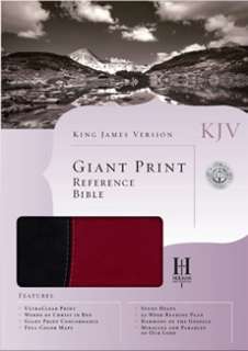 KJV Giant Print Reference Bible (Black/Burgundy Duotone)  