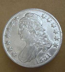 01 1831 Capped Bust Silver Half Dollar  High AU !!!  