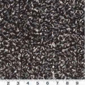  58 Wide Sequined Tulle Cosmos Silver/Black Fabric By The 
