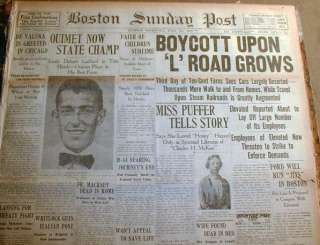 1919 LOCAL Boston newspaper w FRANCIS OUIMET Golf Champion Photo 