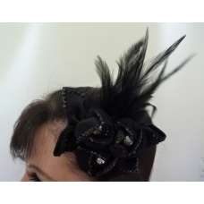   Style Feather HairClip Facinator Brooch Flapper Gangster Moll 1920