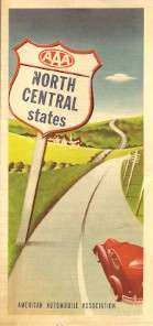 1946 Road Map NORTH CENTRAL STATES Route 66 Missouri  
