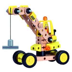  Maxim Wud Workers 65 Piece Magnetic Crane: Toys & Games