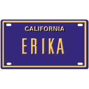  Erika Mini Personalized California License Plate 