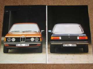 1978 BMW 3 SERIES BROCHURE (E21)  